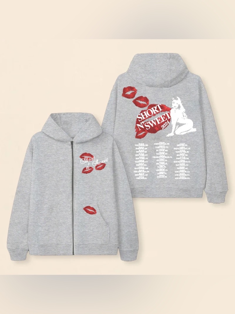 SABRINA CARPENTER SHORT N SWEET TOUR ZIP UP